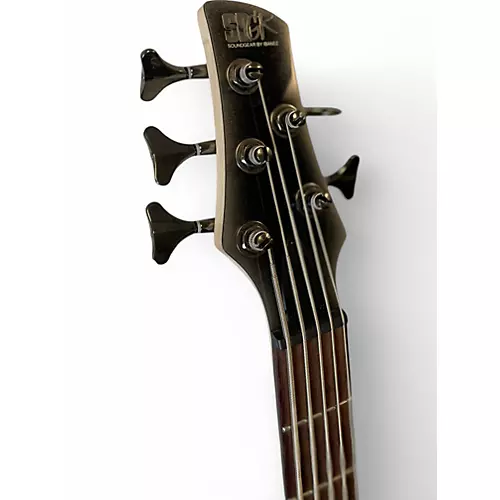 Used Ibanez SR305 5 String Black and Silver Electric Bass Guitar Black and Silver