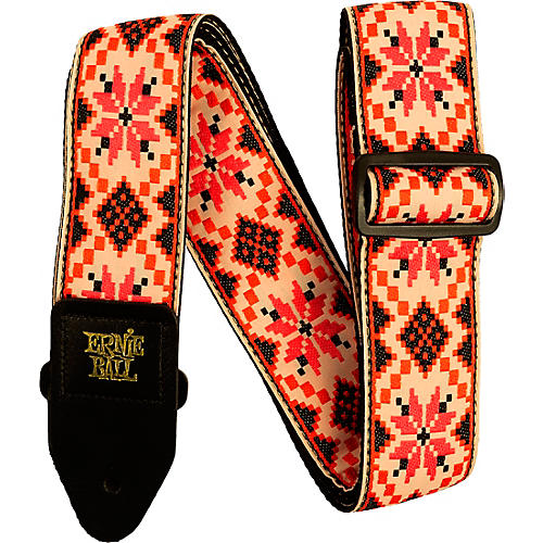 Ernie Ball Jacquard Polypro Guitar Strap Vanilla Rose