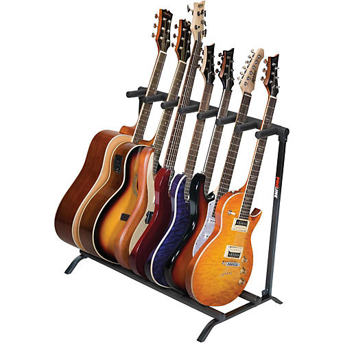 Proline PLMS7 7-Guitar Folding Stand Black