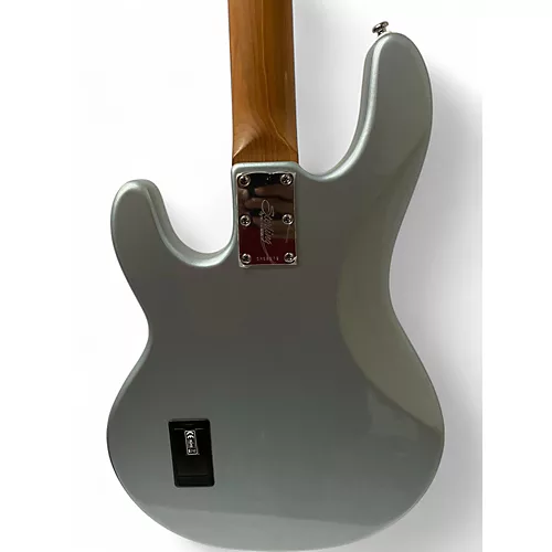 Used Sterling By Music Man STINGRAY Silver Electric Bass Guitar Silver