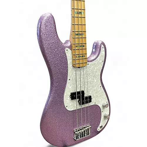 Used 2017 Fender Fender Adam Clayton Artist Series Signature Jazz Bass Purple Sprarkle Electric Bass Guitar Purple Sprarkle