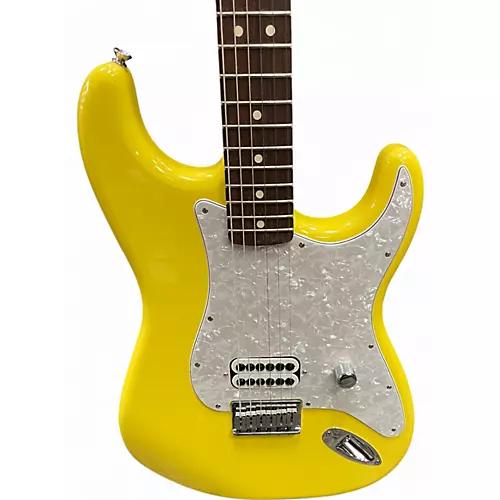Used Fender Tom Delonge Signature Stratocaster Graffiti Yellow Solid Body Electric Guitar Graffiti Yellow
