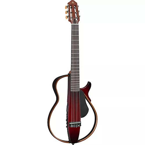 Yamaha SLG200N Nylon-String Silent Acoustic-Electric Guitar Dark Red Burst