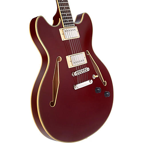 D'Angelico Excel DC Tour Semi-Hollow Electric Guitar With Supro Bolt Bucker Pickups and Stopbar Tailpiece Slate Blue