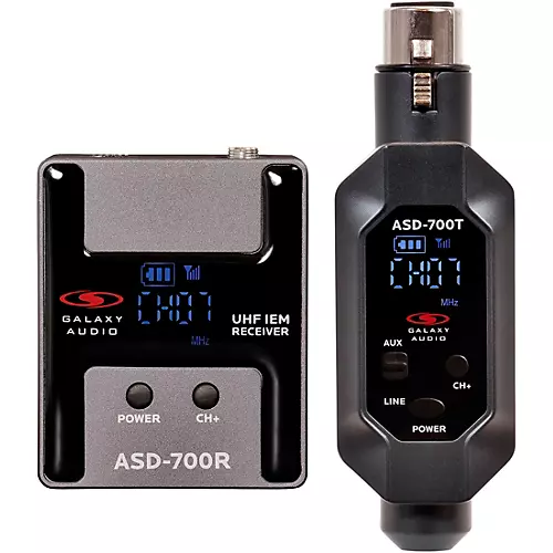 Galaxy Audio ASD-700 Digital 15 Channel UHF Plug & Play Wireless In-Ear Monitor System with EB5 Earbuds Frequency CODE B5 550-569 MHz Frequency CODE B5 550-569 MHz