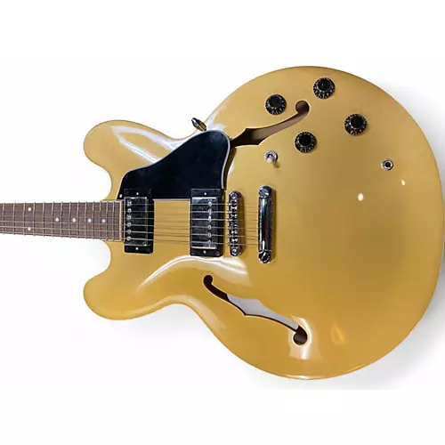 Used Epiphone ES335 Pro Gold Hollow Body Electric Guitar Gold