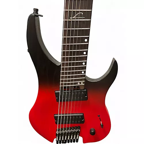 Used Legator Ghost Performance 8 Multi Scale Red to Black Fade Solid Body Electric Guitar Red to Black Fade