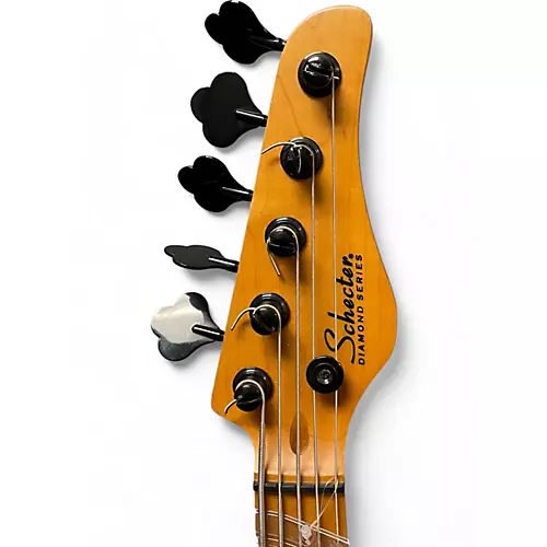 Used 2015 Schecter Guitar Research Model T 5 Natural  Electric Bass Guitar Natural