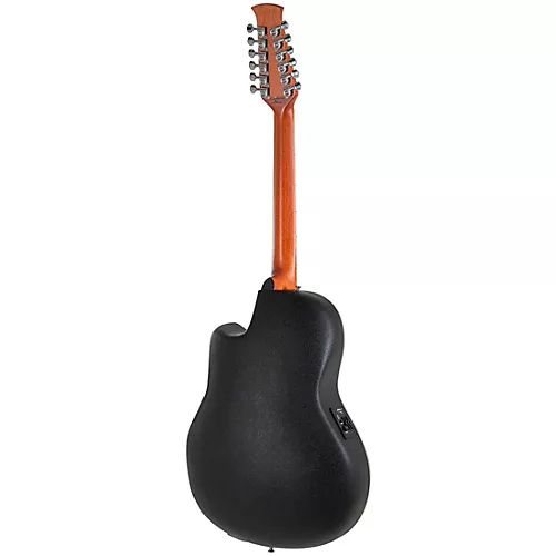 Applause AB2412-5S Traditional Series Mid-Depth 12-String Acoustic-Electric Guitar Black