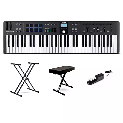 Arturia KeyLab Essential 61 mk3 MIDI Keyboard Controller Essentials Bundle White