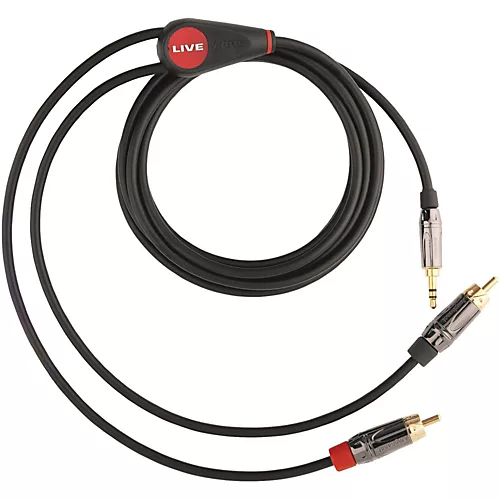 Livewire Elite Interconnect Y-Cable 3.5 mm TRS Male to RCA Male 3 ft. Black