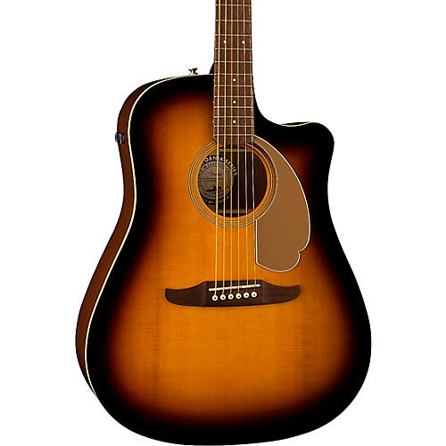 Fender California Redondo Player Acoustic-Electric Guitar Candy Apple Red