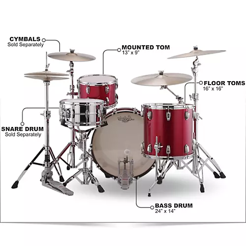 Ludwig Classic Maple 3-Piece Pro Beat Shell Pack With 24