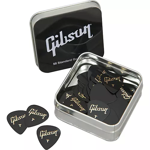 Gibson Guitar Pick Tin - 50 Standard Picks Thin