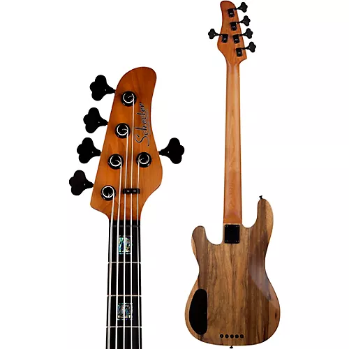 Schecter Guitar Research Model T Exotic Ziricote 5 Electric Bass Natural Satin