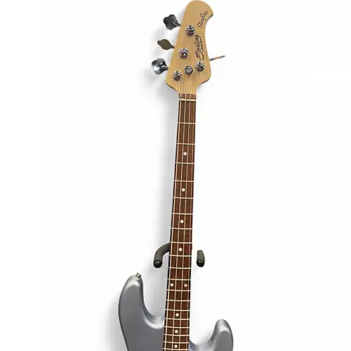 Used Ernie Ball Music Man Stingray SUB Bass Silver Sparkle Electric Bass Guitar Silver Sparkle