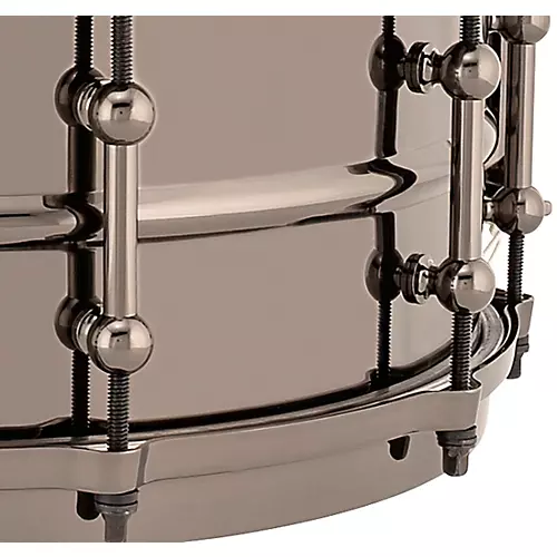 Ludwig Universal Series Black Brass Snare Drum with Black Nickel Die-Cast Hoops 14 x 6.5 in.
