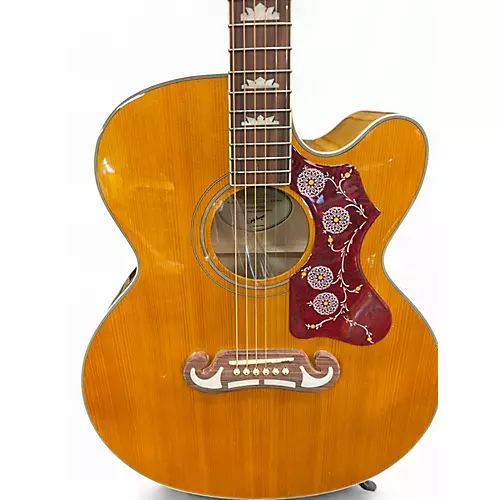 Used Epiphone J200 EC Natural Acoustic Electric Guitar Natural