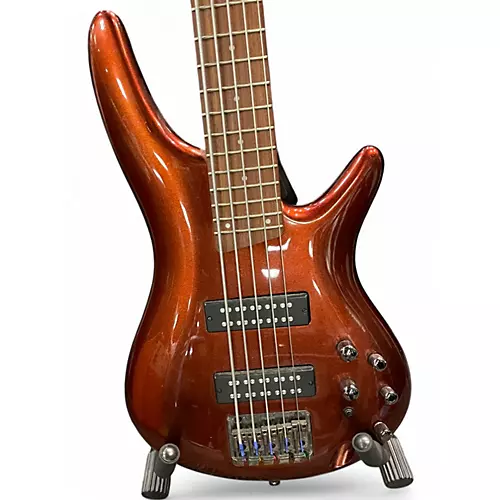 Used Ibanez SR305 5 String Bunt Blood Orange Electric Bass Guitar Bunt Blood Orange