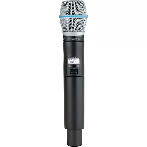 Shure ULXD2/B87A Wireless Handheld Microphone Transmitter With Interchangeable BETA 87A Microphone Cartridge Band H50