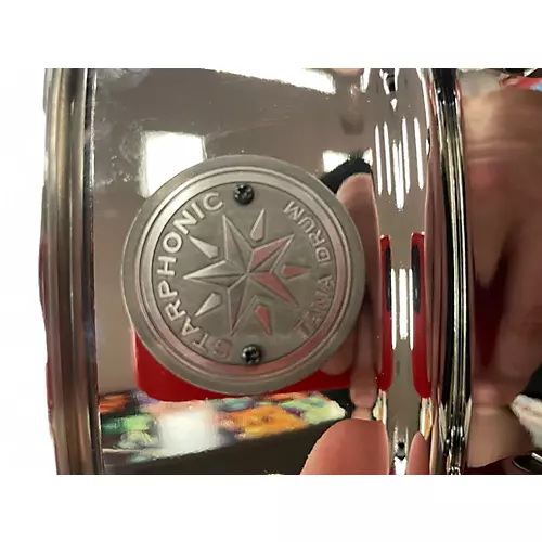 Used TAMA 6X14 Starphonic Snare Metallic Silver Drum Metallic Silver 13