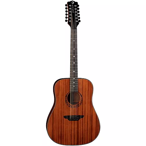 Luna Gypsy 12-String Dreadnought Mahogany Acoustic Guitar Satin Natural