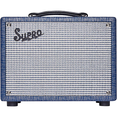 Supro 1605RJ 64 Reverb 5W 1x8 Tube Guitar Combo Amp Blue