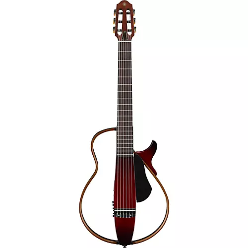 Yamaha SLG200N Nylon-String Silent Acoustic-Electric Guitar Dark Red Burst