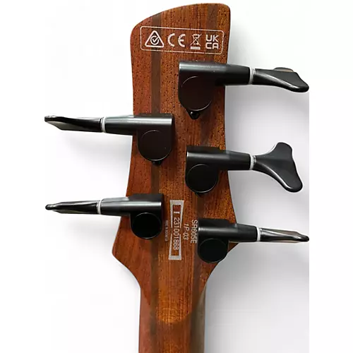 Used Ibanez SR605E 5 String Cosmic Blue Starburst Flat Electric Bass Guitar Cosmic Blue Starburst Flat