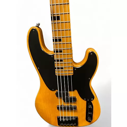 Used 2015 Schecter Guitar Research Model T 5 Natural  Electric Bass Guitar Natural