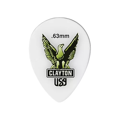 Clayton Acetal Small Teardrop Guitar Picks 1.26 mm 1 Dozen
