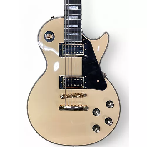 Used Epiphone Les Paul Custom Pro Cream Solid Body Electric Guitar Cream