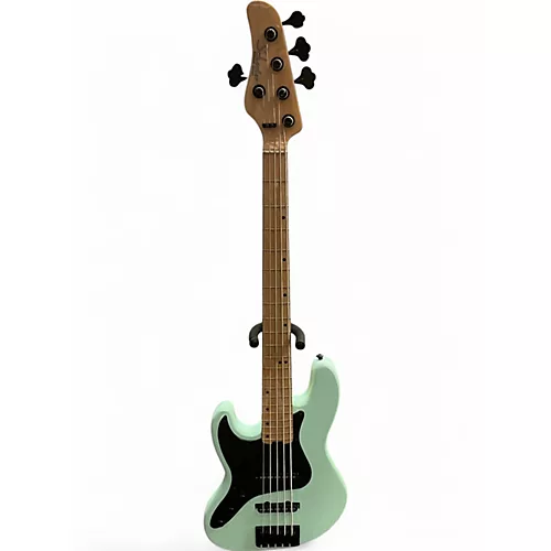 Used Schecter Guitar Research J-5 5-String with Maple Fretboard Seafoam Green Electric Bass Guitar Seafoam Green