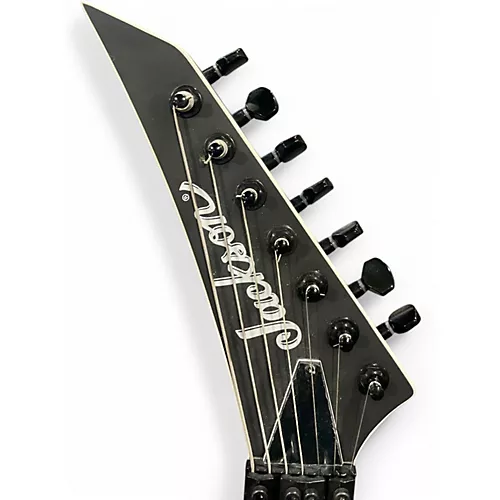 Used 2023 Jackson RRX14-mg7 Black with Silver Pinstripes Solid Body Electric Guitar Black with Silver Pinstripes