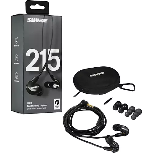Shure MV7-S USB Microphone and SE215 Earphones Content Creator Bundle Clear