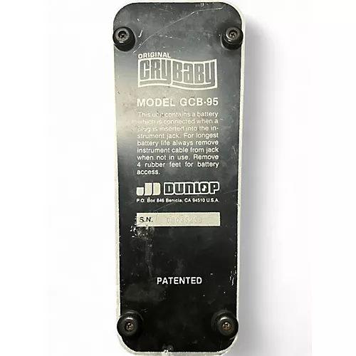 Used Dunlop GCB95W Original Crybaby Wah Effect Pedal