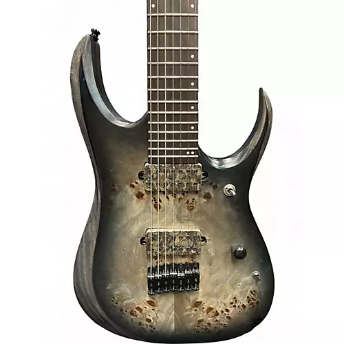 Used Ibanez RGD71 ALPA Charcoal Burst Black Stained Flat Solid Body Electric Guitar Charcoal Burst Black Stained Flat