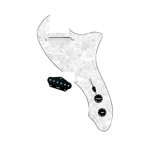 920D Custom 72 Thinline Tele Single Coil Loaded Pickguard With Texas Grit Pickups and Black Knobs Black Pearl