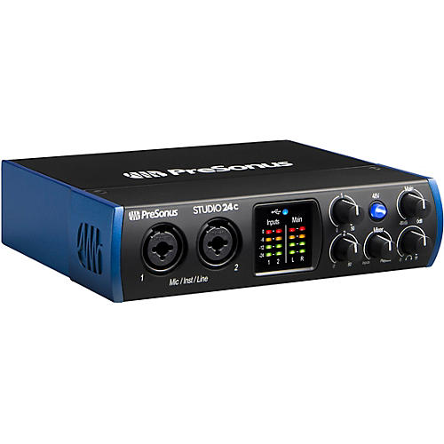 PreSonus Studio 24c USB-C 2x2 Audio/MIDI Interface With Studio One Artist 6 Software