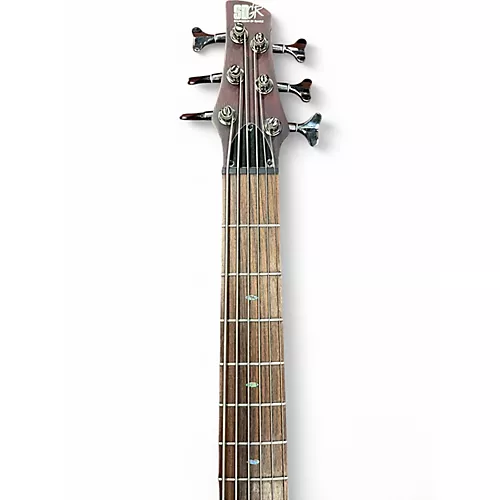 Used Ibanez SR506 6 String brown mahogany Electric Bass Guitar brown mahogany