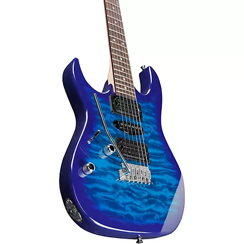 Ibanez GRX70QAL Left-Handed Electric Guitar Transparent Blue Burst