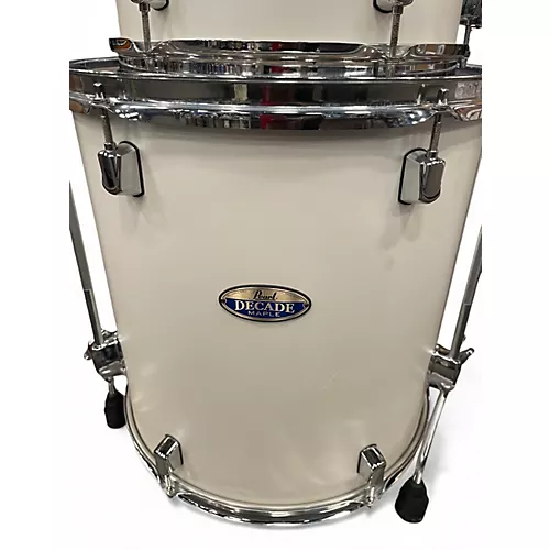 Used Pearl 4 Piece Decade Satin Pearl Drum Kit Satin Pearl