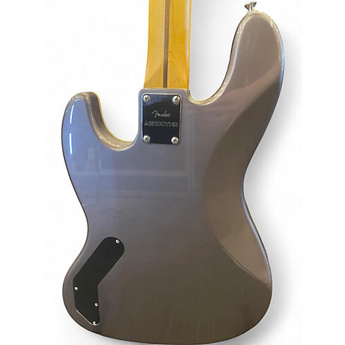 Used Fender Aerodyne Jazz Bass Silver Electric Bass Guitar Silver