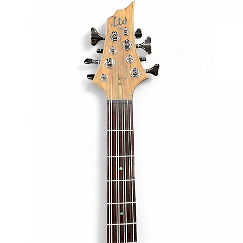 Used ESP LTD B208FM 8 String Natural Electric Bass Guitar Natural