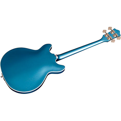 Guild Starfire I Bass Semi-Hollow Short Scale Double-Cut Electric Bass Guitar Pelham Blue