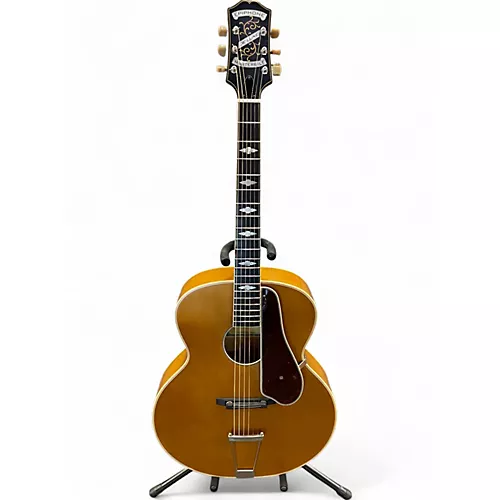 Used Epiphone MASTERBILT DE LUXE Vintage Natural Acoustic Electric Guitar Vintage Natural