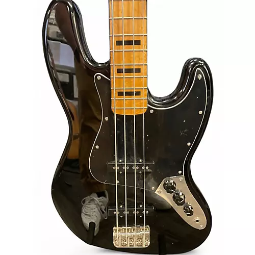 Used Squier Classic Vibe 70s Jazz Bass Black Electric Bass Guitar Black