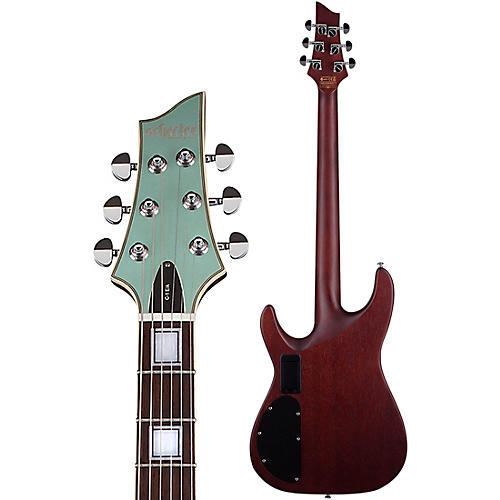 Schecter Guitar Research C-1 EA Classic Semi-Hollow Electric Guitar Satin Antique Pelham Blue