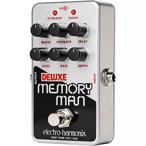 Electro-Harmonix Nano Deluxe Memory Man Analog Delay Effects Pedal Silver