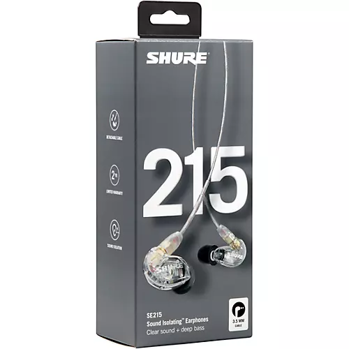 Shure MV7-K USB Microphone and SE215 Earphones Content Creator Bundle Clear